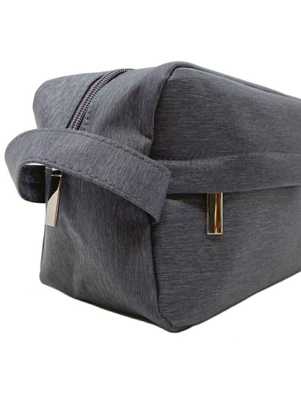 Dark Grey Men's Dopp kit